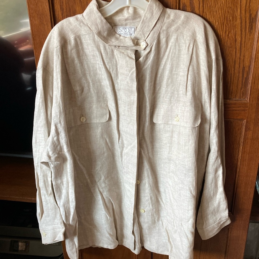 SOJ Linen Button-Up Shirt